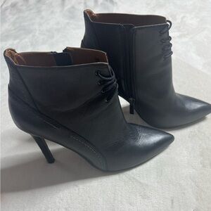 Halston Heritage Black Heeled Ankle Boots